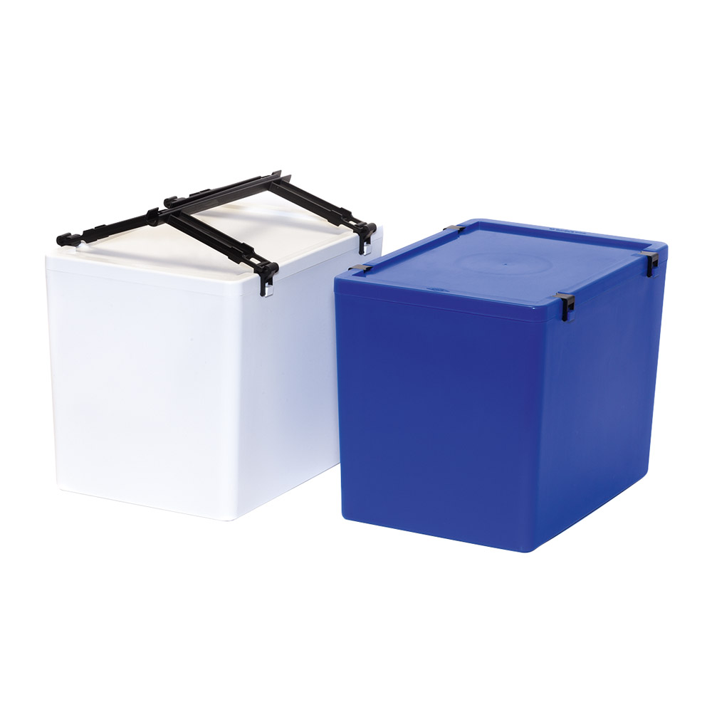 Container m. Deckel/Griff blau Gr.4 St