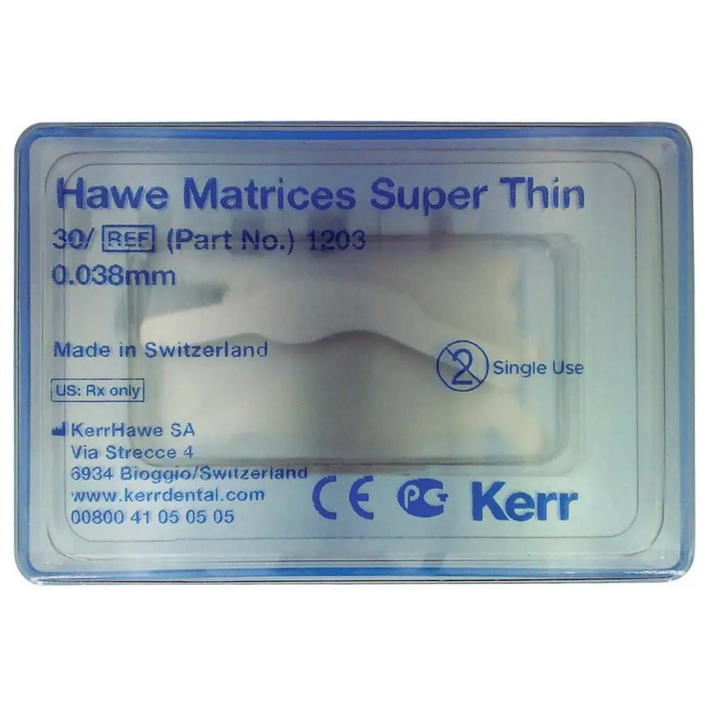 Kerr Matrizen Super-Dünn - Packung 30 Stück Stärke 0,038 mm, Nr. 1203