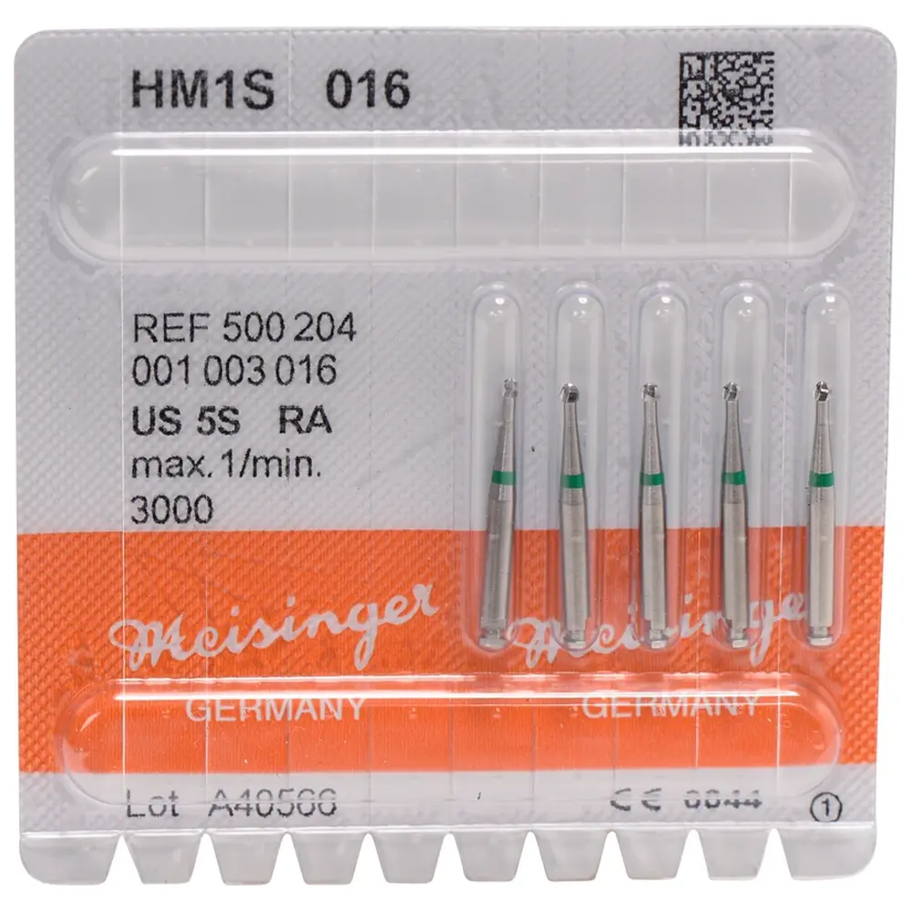 Hager & Meisinger HM-Bohrer 1S - Packung 5 Stück schnittfr. Verz., grün, RA, Figur 001, ISO 016