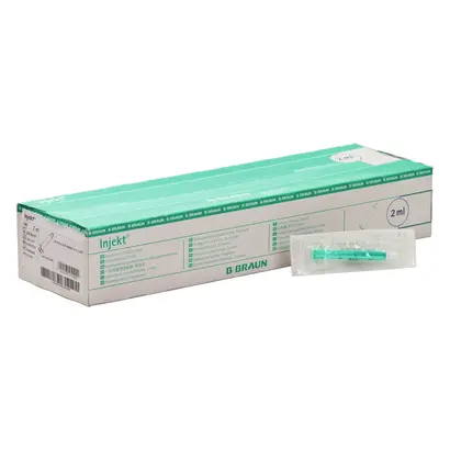 B. Braun Deutschland GmbH & Co. KG Injekt Solo Einmalspritze 2ml Lock-Ansatz Pa 100