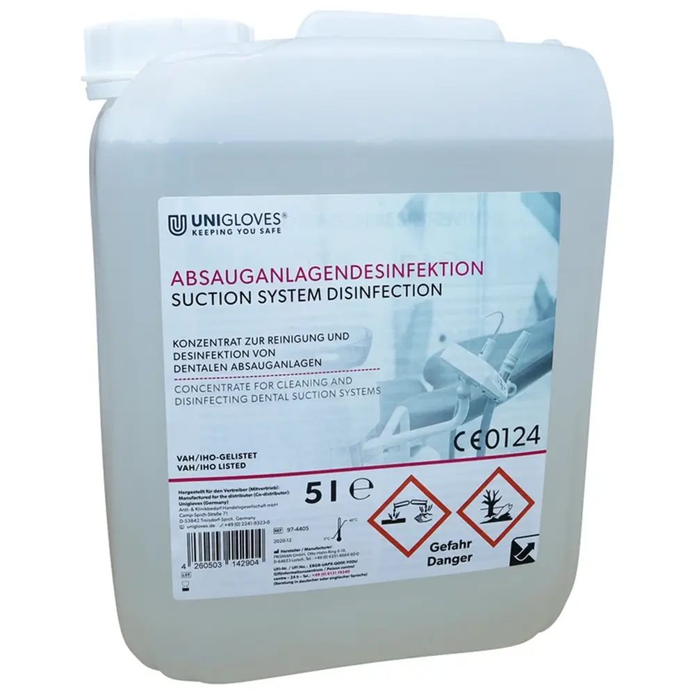 UNIGLOVES Absauganlagendesinfektion - Kanister 5 Liter