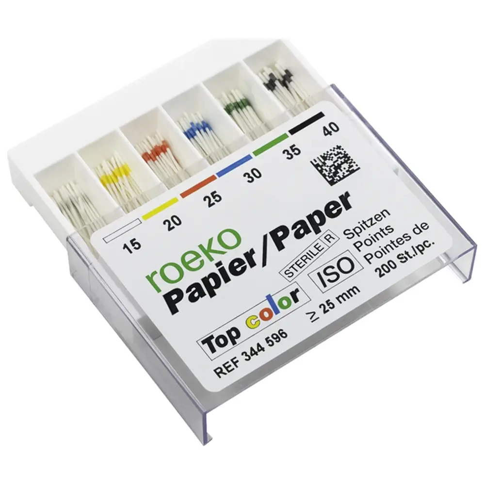 64481_roeko_Papier_Spitzen_Top_color__Packung_200_Stueck_ISO_025 COLTENE roeko Papier Spitzen Top color - Packung 200 Stück ISO 025