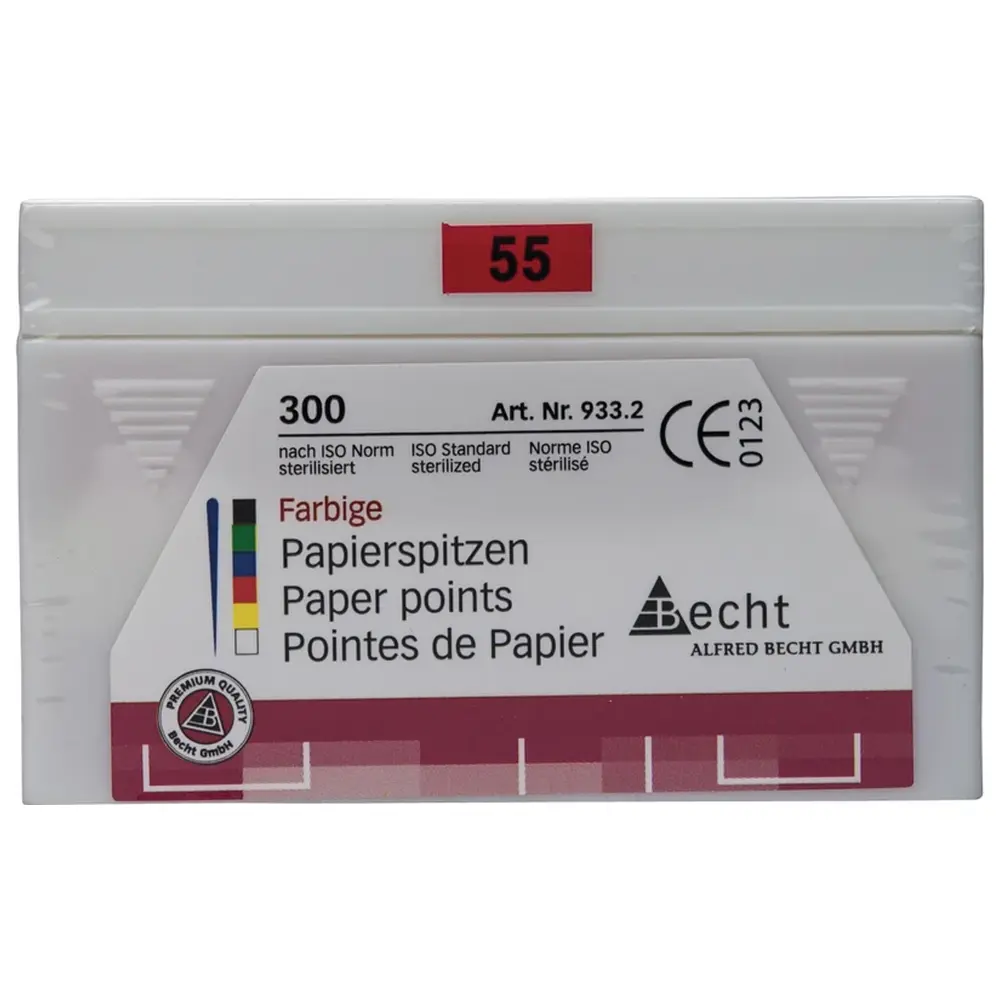 Becht Papierspitzen farbig - Packung 300 Stück ISO 055