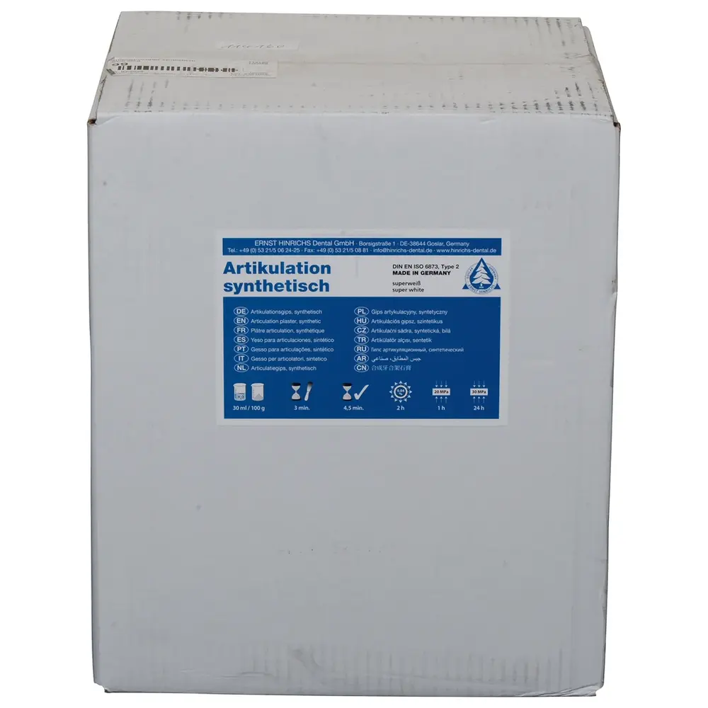 114160_Artikulationsgips__synthetisch__Karton_20_kg_Artikulationsgips ERNST HINRICHS Artikulationsgips - synthetisch - Karton 20 kg Artikulationsgips