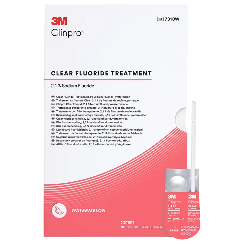 3M Espe Dental Products Clinpro Clear Fluoride Treatment Watermelon Flavor 0,5ml Pa 100