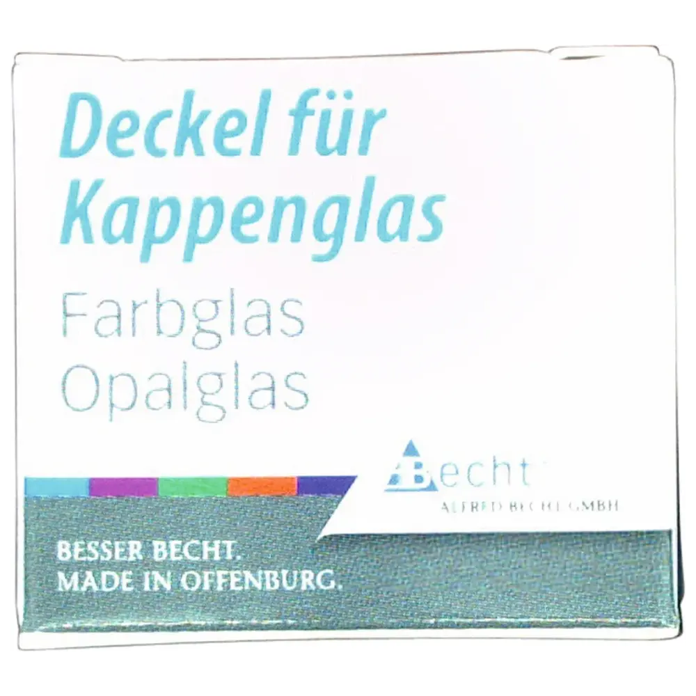 Becht Kappengläser aus Buntglas - Stück Ersatz-Deckel klar