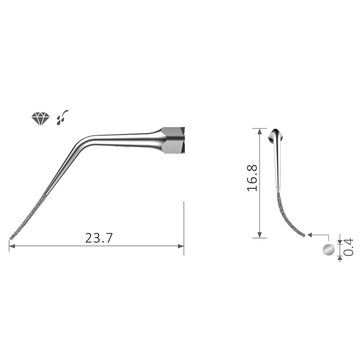 Xpedent Ultraschallspitze P2RD Paro (passend für den Einsatz mit EMS® Geräten)
