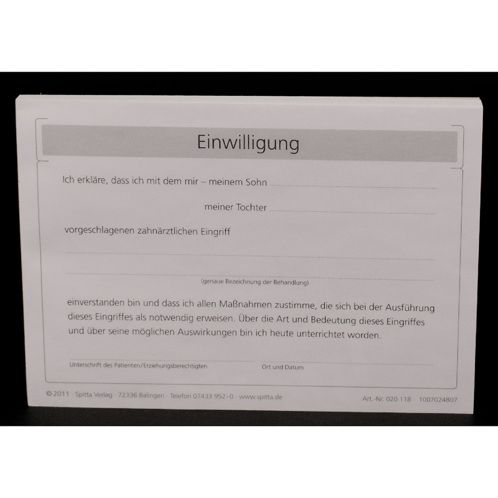 Einwilligung A6 100St