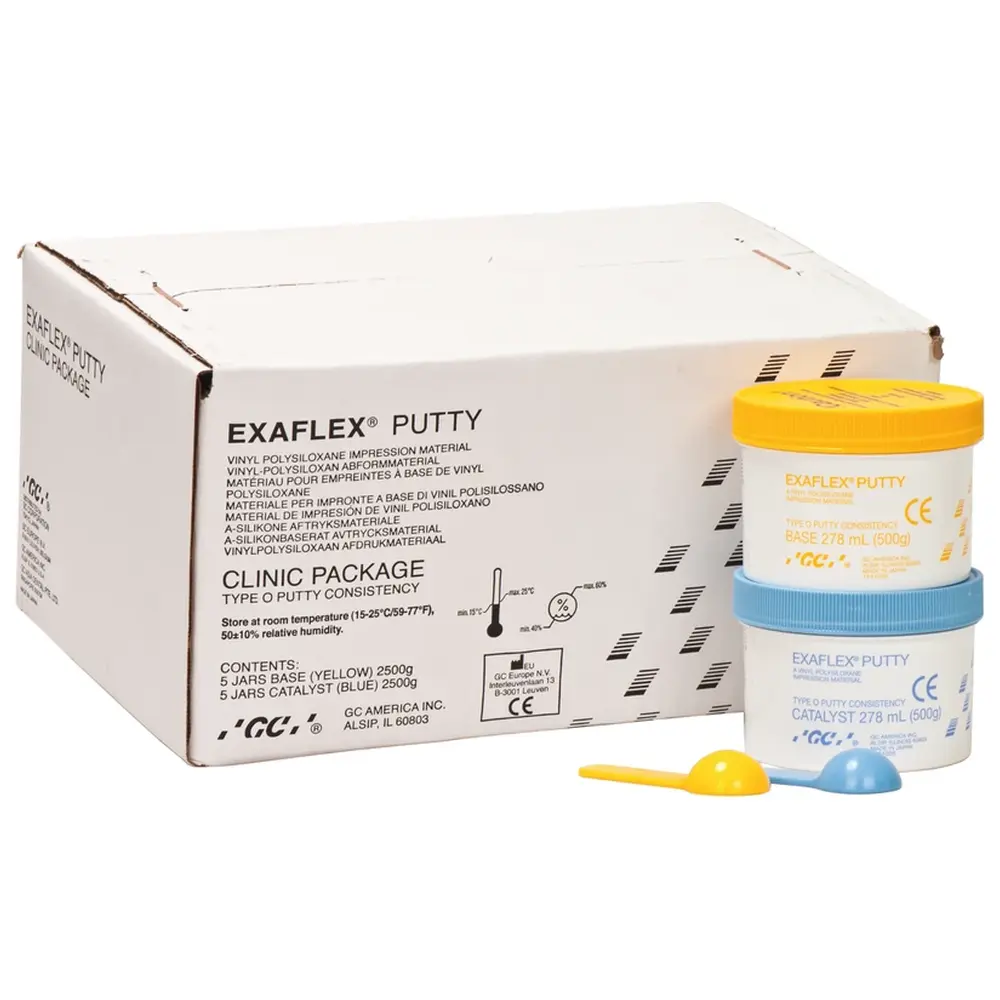 GC EXAFLEX® - Großpackung 5 x 500 g Basispaste, 5 x 500 g Katalysator, Putty
