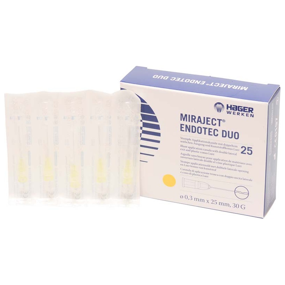 Hager & Werken MIRAJECT® ENDOTEC DUO - Packung 25 Stück, G30 Ø 0,3 x 25 mm