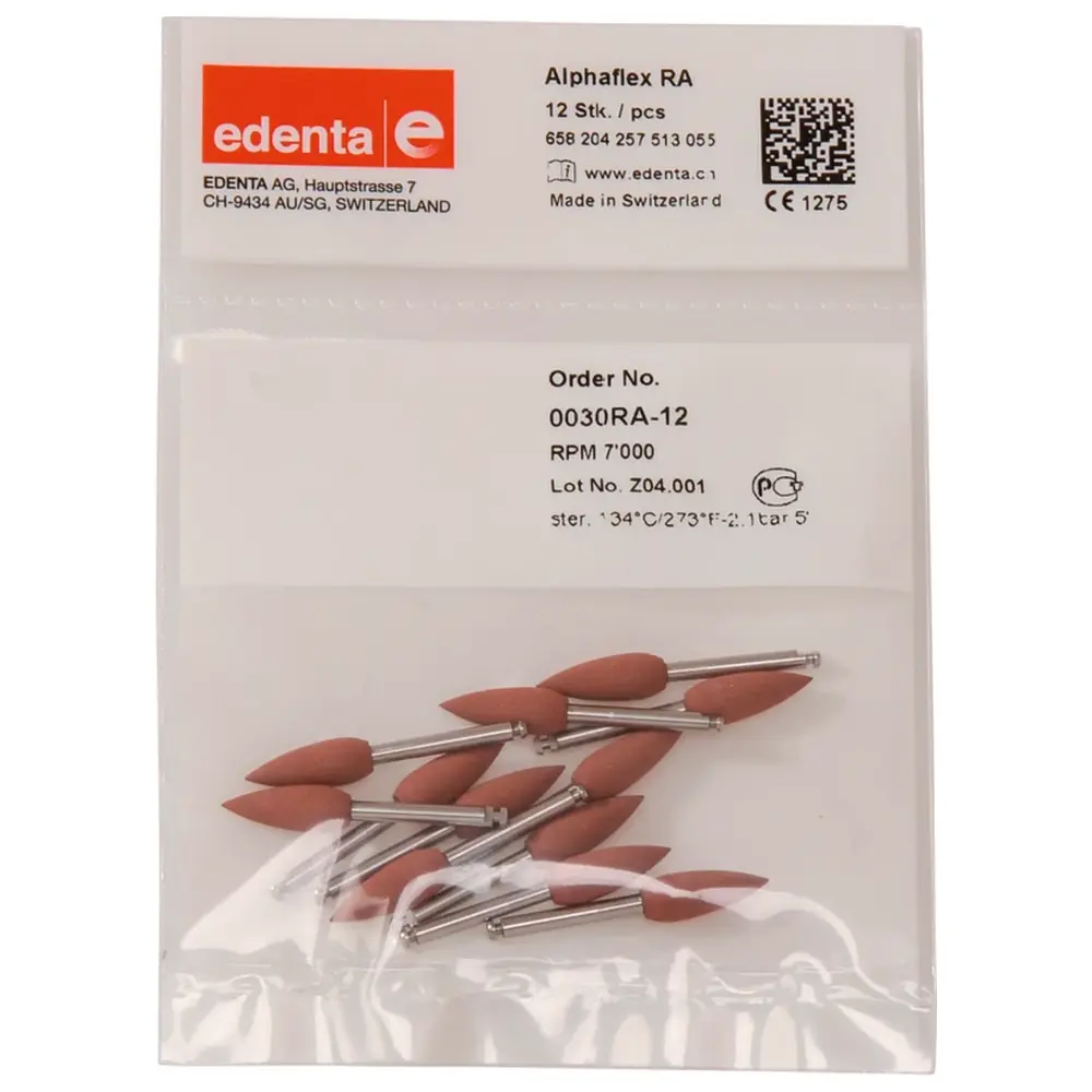 Edenta Alphaflex - Packung 12 Stück braun, RA, Figur 257, 14 mm, ISO 055