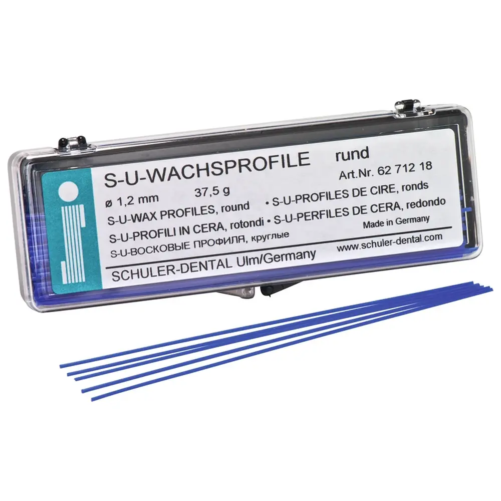 SCHULER-DENTAL S-U-Wachsprofile - Packung 37,5 g Wachsprofile rund, 1,2 mm