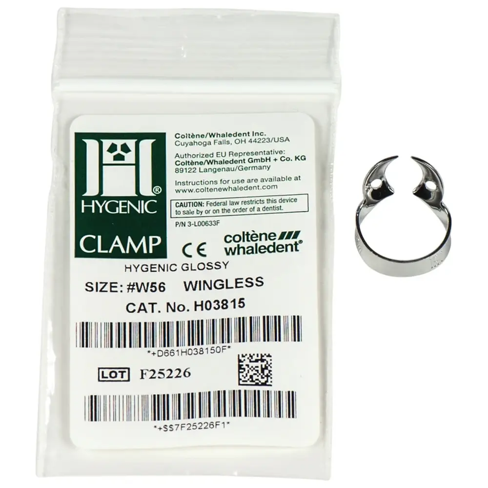 COLTENE HYGENIC® Dental Dam Klammern - Stück Klammer ohne Flügel Universal für Molar UK, OK, W56