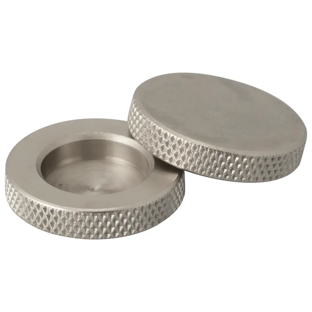 Baumann Dental Splitcast Magnettöpfe - Packung 50 Stück gedreht, extra flach, 25 x 5 mm, galvanisch veredelt