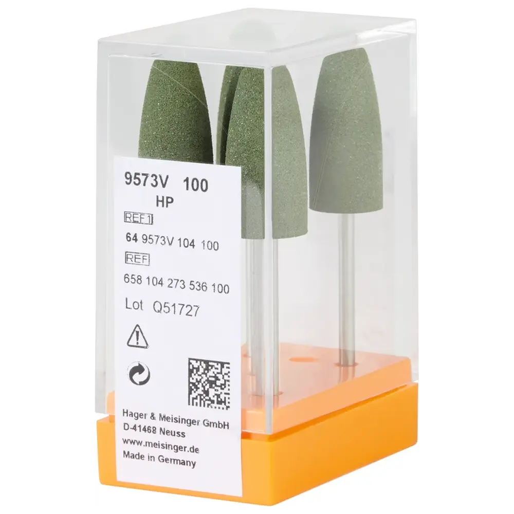 Hager & Meisinger Kunststoffpolierer 9573 - Packung 5 Stück grün, HP, Figur 273, 24 mm, ISO 100