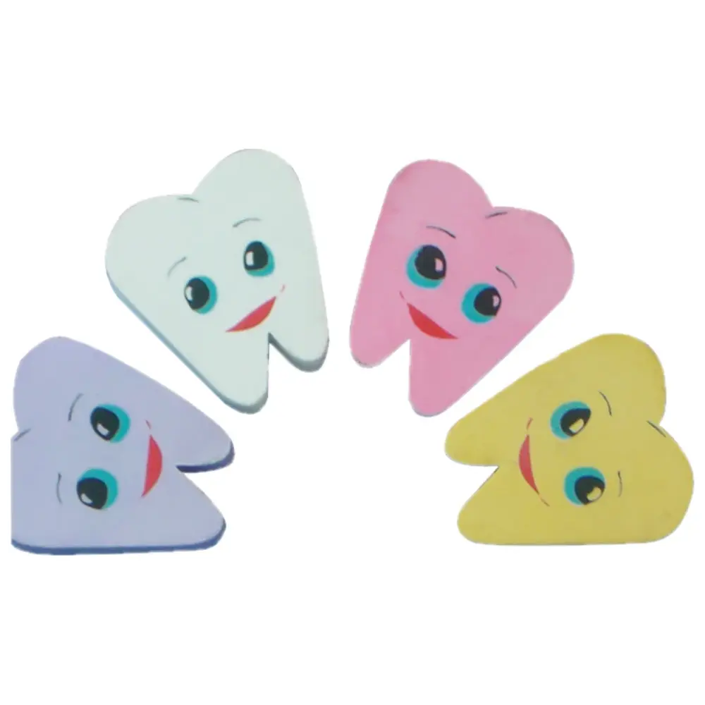 Cardex Dental Radiergummi „Zahn“ - Dose 72 Stück in 4 unterschiedlichen Farben