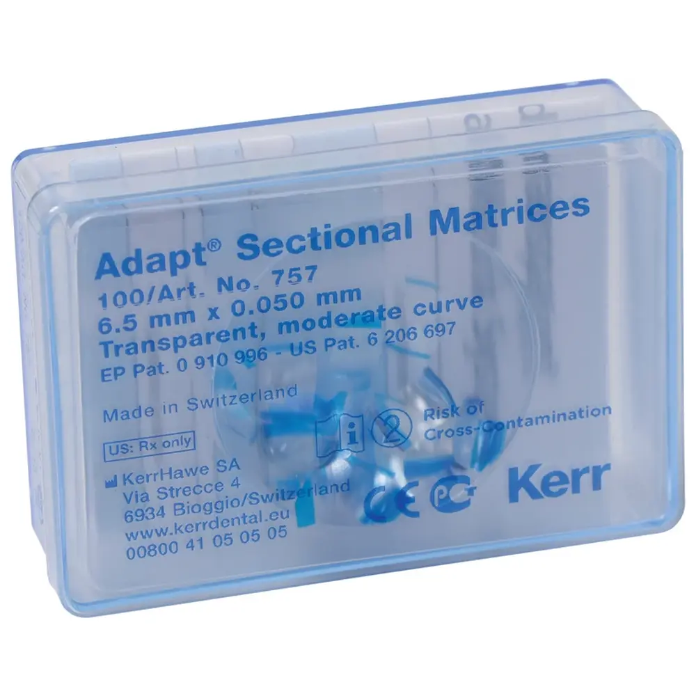 Kerr Sectional Matrizen - Napa. 100 Stück trans., H6,5mm, St0,05mm, mäßig gewölbt