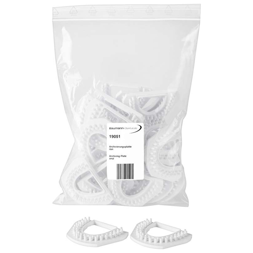 Baumann Dental Modellsystem 2000 Archivierungsplatte - Packung 25 Stück Eco klein