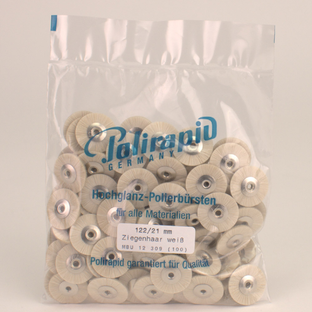 ZR Bürste unm. Ziege weiß Ø21mm 100St