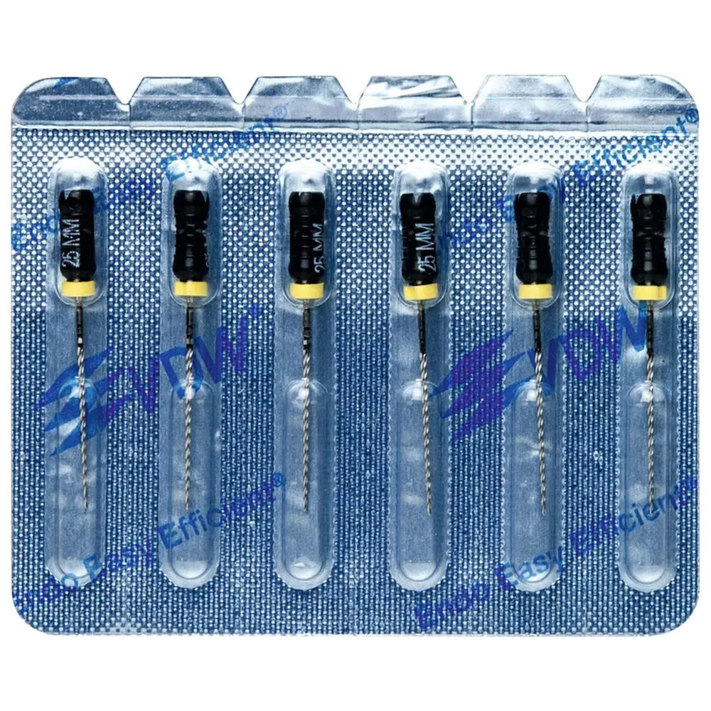 VDW STERILE K-Bohrer - Blisterpackung 6 Stück 25 mm ISO 040