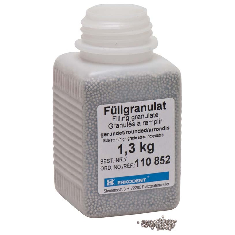 ERKODENT Füllgranulat Edelstahl - Packung 1,3 kg gerundet