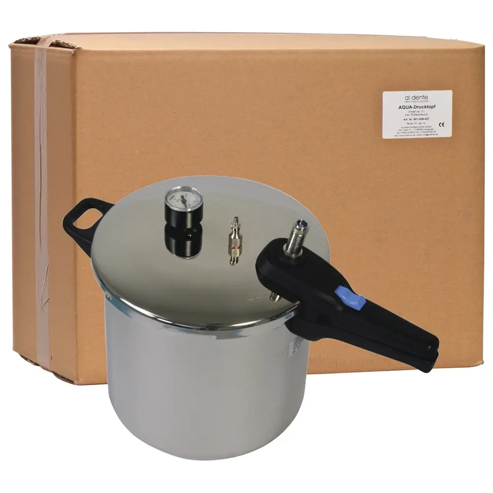 83415_AQUADrucktopf_Edelstahlausfuehrung__Stueck_7_l_inklusive_Zubehoer al dente Dentalprodukte AQUA-Drucktopf Edelstahlausführung - Stück 7 l inklusive Zubehör