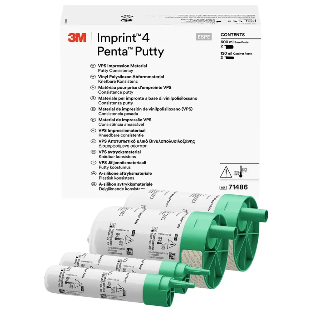 Solventum Dental Solutions Imprint™ 4 Penta™ Putty - Refill Packung 2 x 300 ml Basispaste, 2 x 60 ml Katalysator