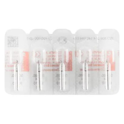Edenta Diamanten 880 - Packung 5 Stück schwarz supergrob, FG, Figur 140 Zylinder rund, 6 mm, ISO 014