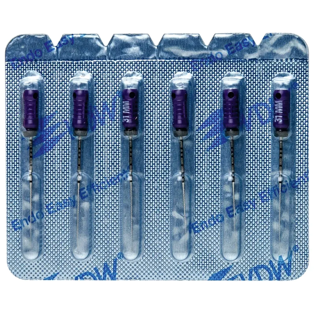 VDW STERILE Hedstroem Feilen - Blisterpackung 6 Stück 31 mm ISO 010