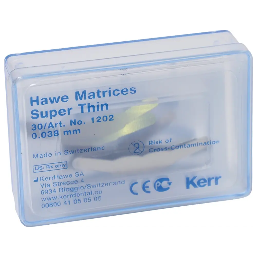 Kerr Matrizen Super-Dünn - Packung 30 Stück Stärke 0,038 mm, Nr. 1202