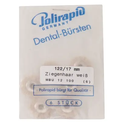 Polirapid Dr. Montemerlo GmbH & Co. KG Miniaturbürste unmontiert 122/17mm Ziegenhaar weiß Pa 6