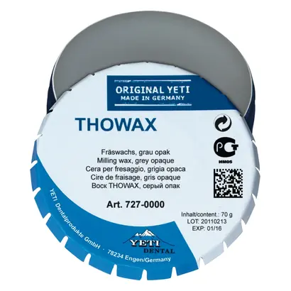 Yeti Dentalprodukte GmbH THOWAX Fräswachs grau Dose 70g