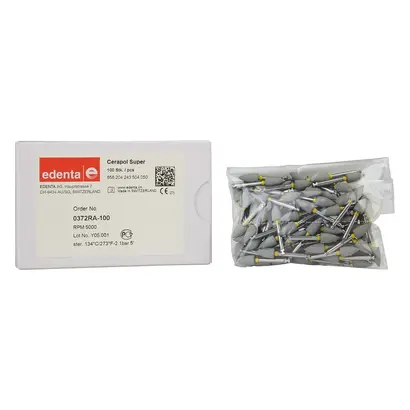 Edenta Cerapol Super - Packung 100 Stück grau, RA, Figur 243, 10 mm, ISO 050