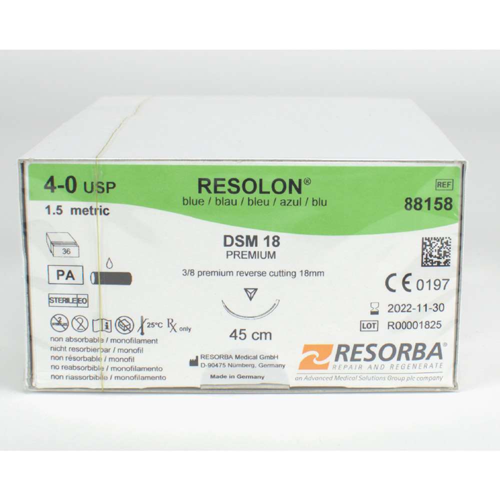 Resolon Monofil blau 4/0 DSM18 3Dtz