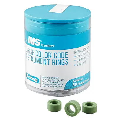 Hu-Friedy IMS Farbkodierungsringe maxi - Packung 50 Stück, IMS-1287L, grün