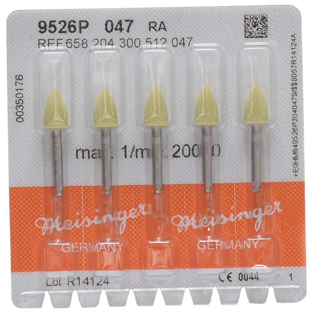 Hager & Meisinger Komposite Polierer 9526 - Packung 5 Stück hellgrün, RA, Figur 300, 10,5 mm, ISO 047