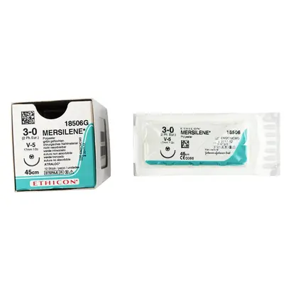 Ethicon Inc. MERSILENE grün geflochten V5 45cm 3-0 Pa 12 Ethicon Inc. MERSILENE grün geflochten V5 45cm 3-0 Pa 12