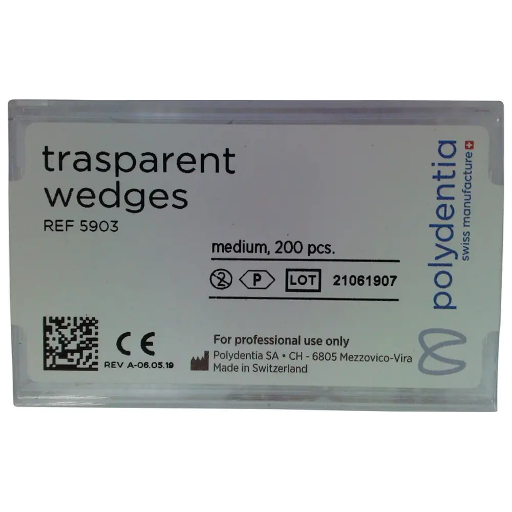 Polydentia SA Transparente Keile - Packung 200 Stück mittel