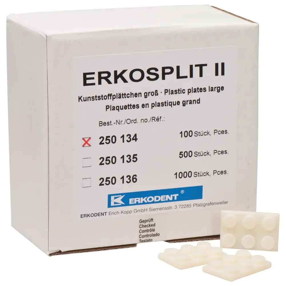ERKODENT ERKOSPLIT II - Packung 100 Kunststoffplättchen groß