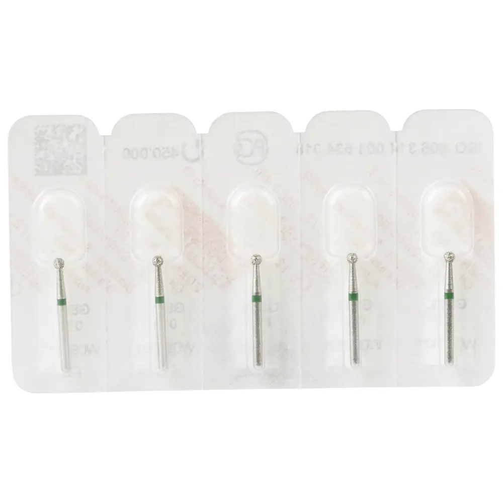 Edenta Diamanten 801 - Packung 5 Stück grün grob, FG, Figur 001 Kugel, ISO 018