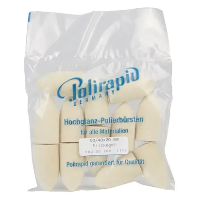 Polirapid Dr. Montemerlo GmbH & Co. KG Filzkegel unmontiert 50/40x20mm Pa 12