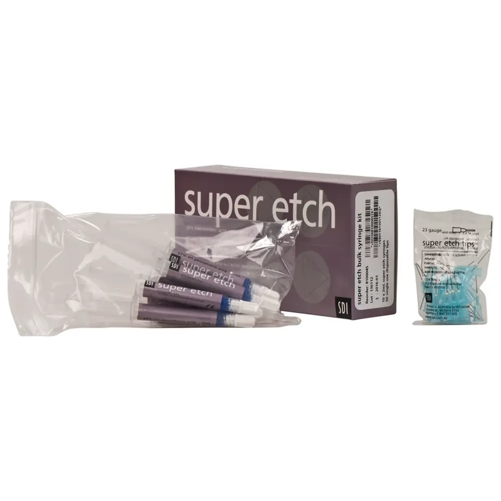 SDI super etch - Packung 10 x 2 ml Spritze Ätzgel, 50 Tips
