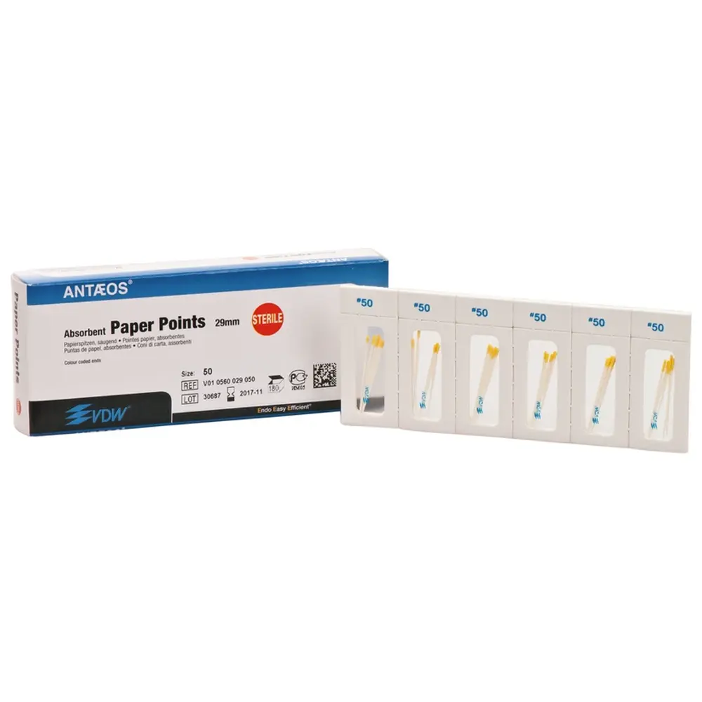 VDW Papierspitzen steril - Packung 180 Stück Taper.02, ISO 050