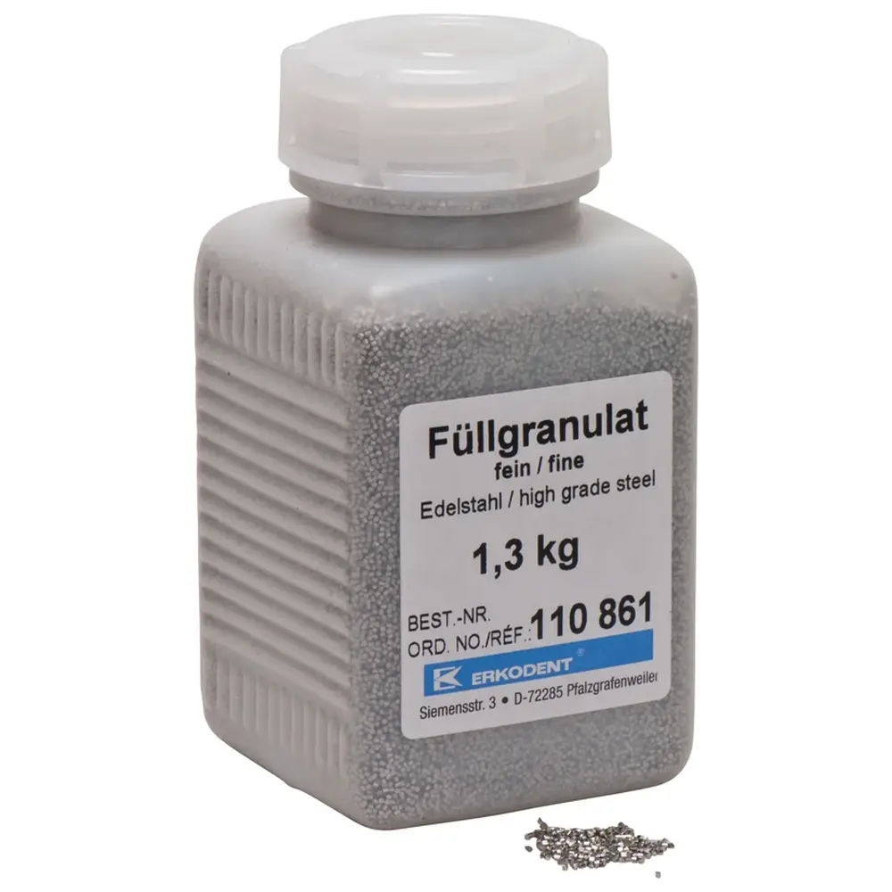 ERKODENT Füllgranulat Edelstahl - Packung 1,3 kg fein