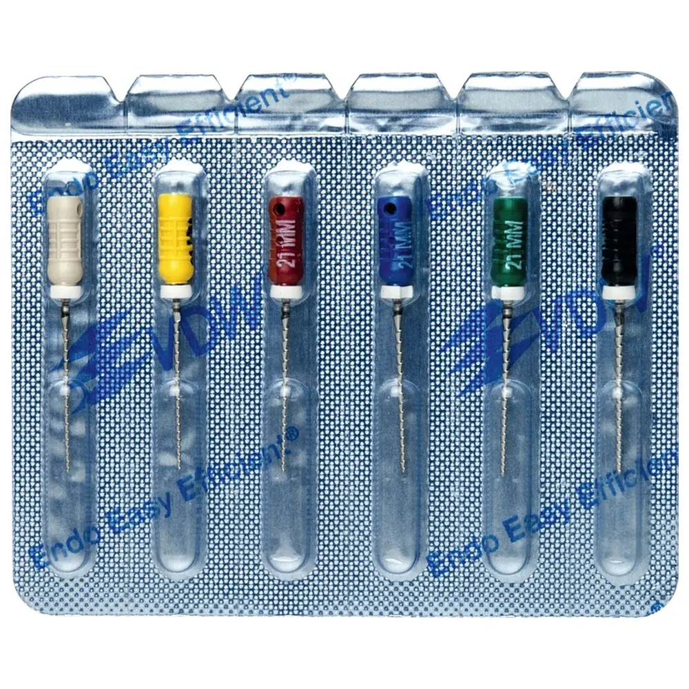VDW STERILE Hedstroem Feilen - Sortiment 6 Stück 21 mm ISO 045-080