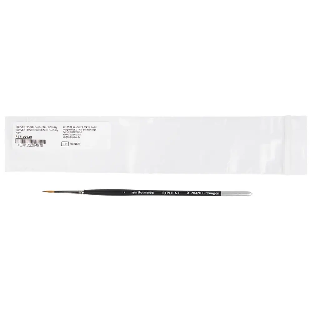 Kentzler-Kaschner TOPDENT Pinsel Rotmarder Kolinsky - Stück Nr. 2