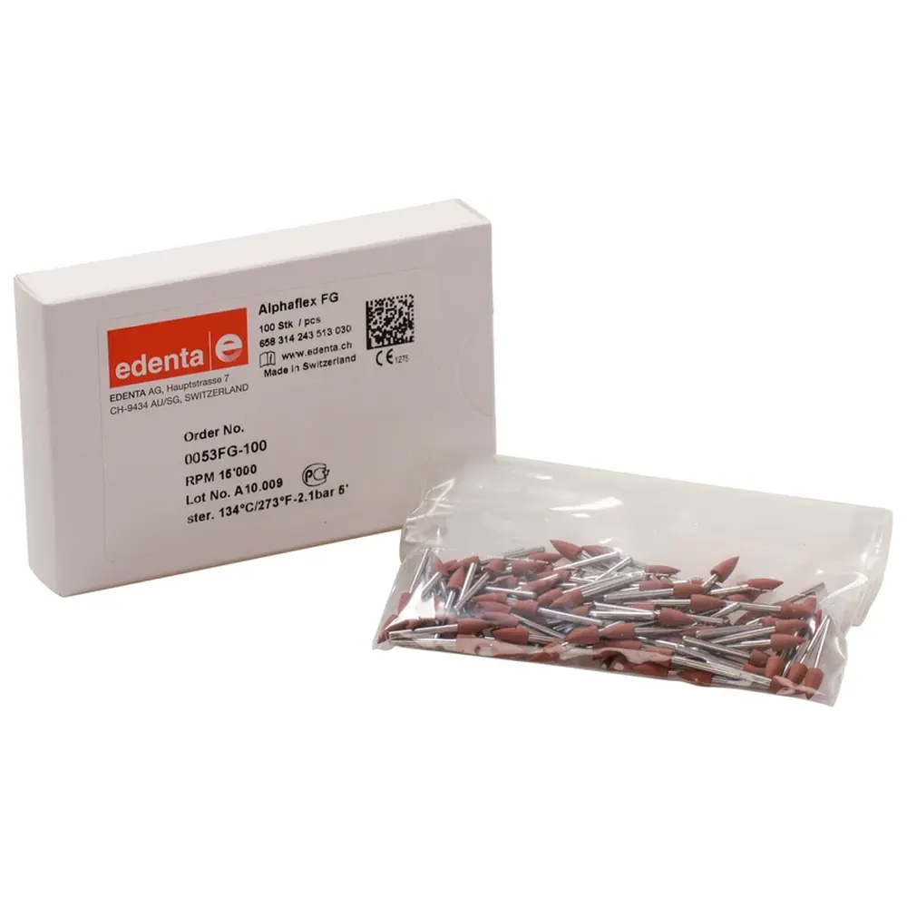 Edenta Alphaflex - Packung 100 Stück braun, FG, Figur 243, 6 mm, ISO 030