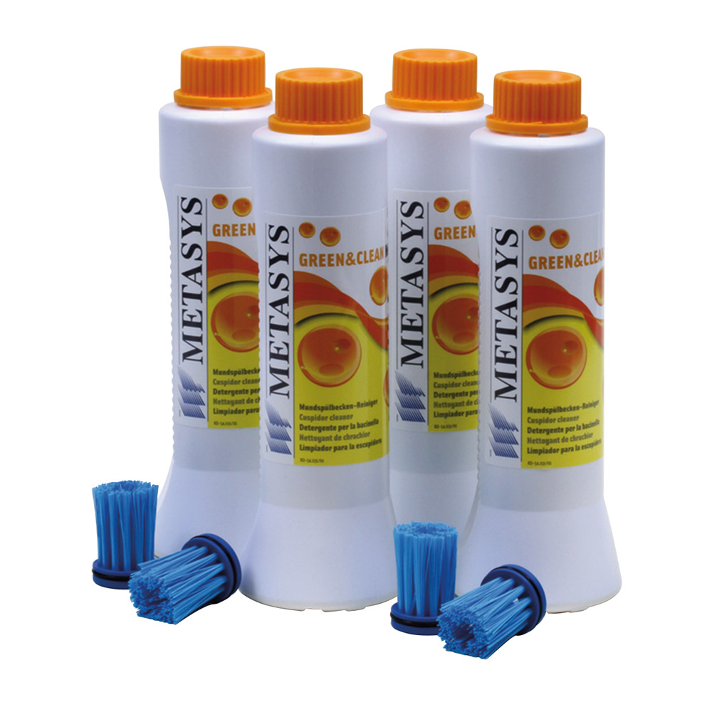 GX76379_GreenClean_MB__4_Buersten__4x500ml Green&Clean MB 4 Bürsten + 4x500ml