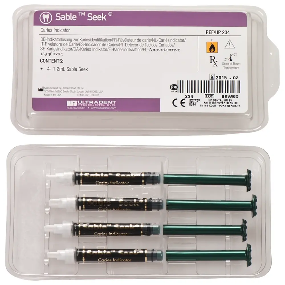 Ultradent Products Seek® & Sable™ Seek® - Nachfüllpackung 4 x 1,2 ml Spritze Sable Seek