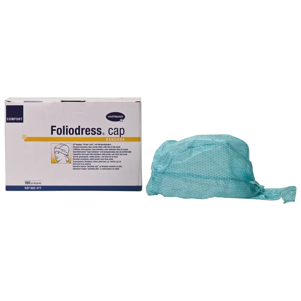 HARTMANN Foliodress® cap COMFORT - Packung 100 Stück aqua Bandana